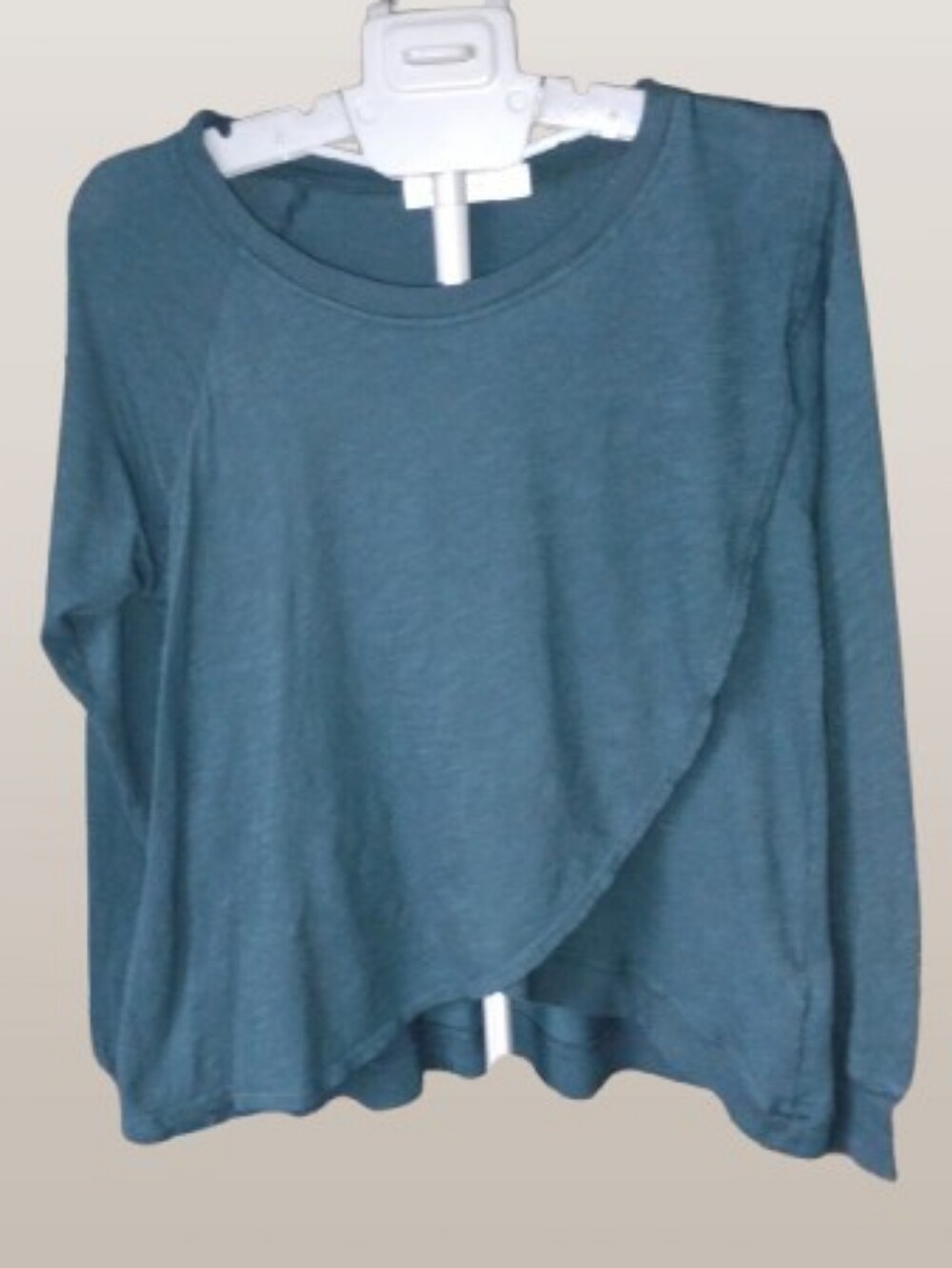 NWT Good Luck Tee Anthropologie Green Crossover Long Sleeve Top Size s.